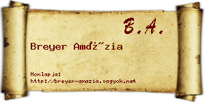 Breyer Amázia névjegykártya